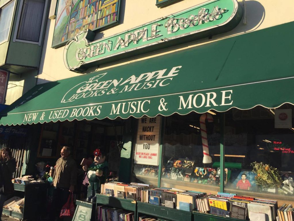 The exterior of Green Apple Books. Photo by Jill Reilly