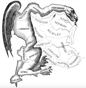 This cartoon coined the word "gerrymander" in 1812